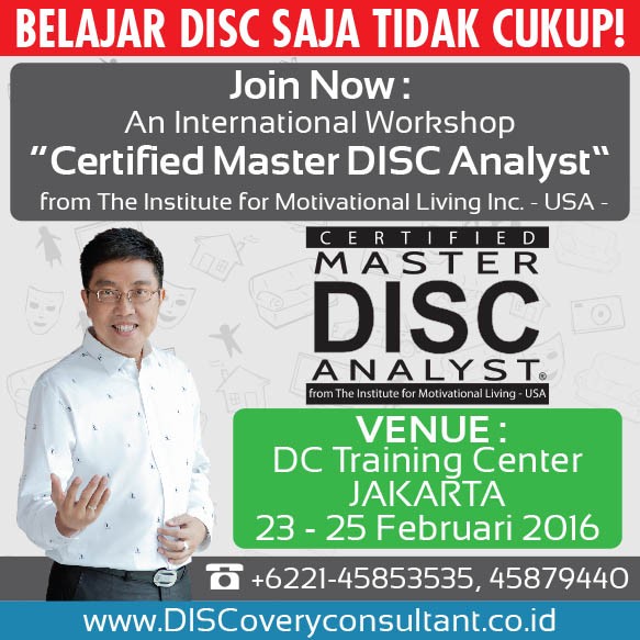 CERTIFIED MASTER DISC ANALYST 23-25 FEB 2016, JAKARTA - Bambang Syumanjaya latest-update